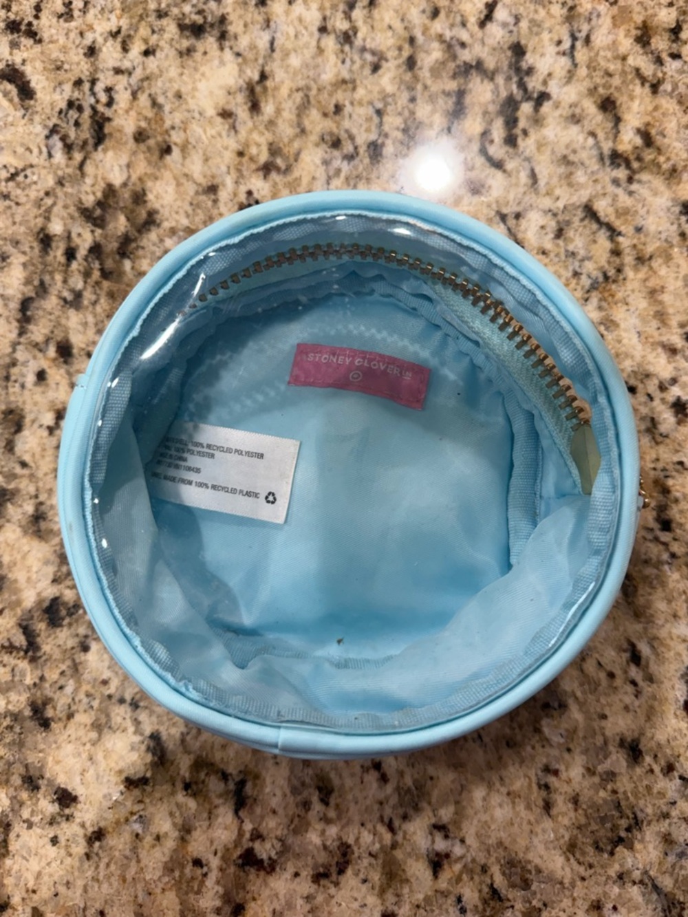 Stoney Clover Lane Target Sky Blue Round Clear Cosmetic Pouch - Picture 2 of 10